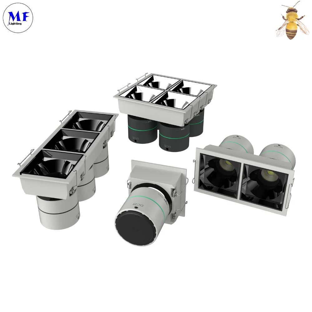 रिसेस्ड डाउनलाइट इंटीरियर लाइटिंग एलईडी सीलिंग ग्रिल डाउनलाइट रिफ्लेक्टर के साथ 7W 12W 20W 2 इंच 3 इंच 4 इंच IP40 13