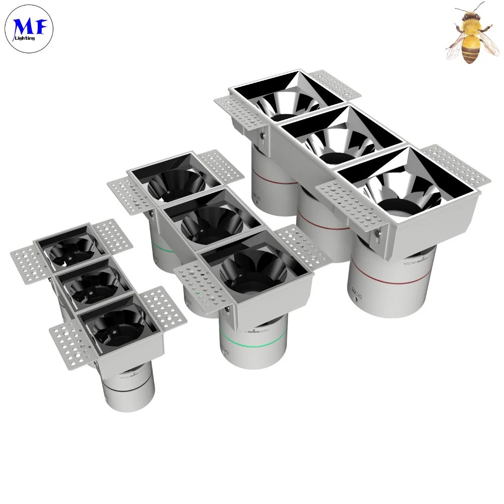 रिसेस्ड डाउनलाइट इंटीरियर लाइटिंग एलईडी सीलिंग ग्रिल डाउनलाइट रिफ्लेक्टर के साथ 7W 12W 20W 2 इंच 3 इंच 4 इंच IP40 15