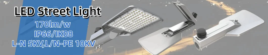 फोटोसेल सेंसर उद्यान प्रकाश एलईडी स्ट्रीट लाइट 240W 100W 50W पोल IP66 Ik08 जलरोधक सड़क फुटपाथ पार्किंग लाइट 0