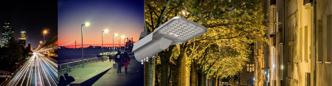 फोटोसेल सेंसर उद्यान प्रकाश एलईडी स्ट्रीट लाइट 240W 100W 50W पोल IP66 Ik08 जलरोधक सड़क फुटपाथ पार्किंग लाइट 16