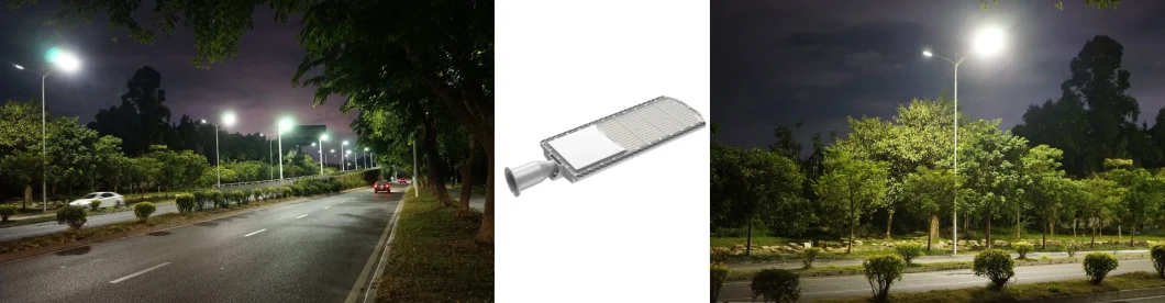 फोटोसेल सेंसर उद्यान प्रकाश एलईडी स्ट्रीट लाइट 240W 100W 50W पोल IP66 Ik08 जलरोधक सड़क फुटपाथ पार्किंग लाइट 20