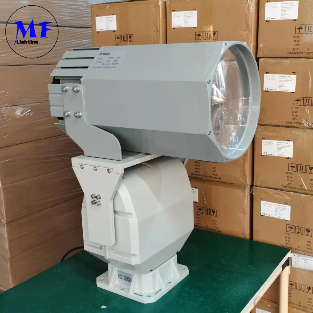 एलईडी स्पॉट सर्च लाइट 200W 300W IP66 वाटरप्रूफ स्टील विरोधी जंग 1000m 3000m समुद्री जहाज पोत नाव दूरस्थ खोज बचाव सर्च लाइट 10