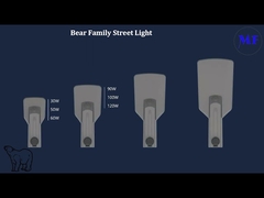 165lm/w NEMA कनेक्टर LED स्ट्रीट लाइट IP66 IK08 वाटरप्रूफ