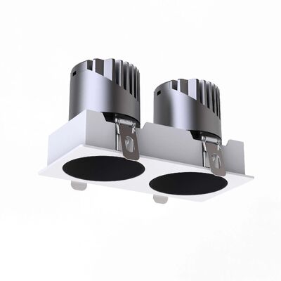 Frameless Anti Glare Spot Light-Double Heads IP20 LED Down Light Support Triac, 0-10V, Dali-2, Dali Dt6, Dt8 Dimmable Light