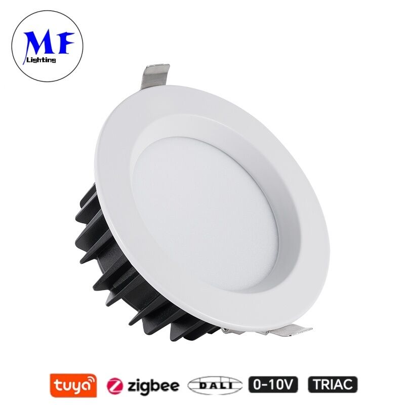 15W 100lm/W LED Spot Down Light CCT Adjustable CRI90 Triac /0-10V/Dali-2/Tuya Zigbee DimmableBeam Angle 60° Recessed Anti-Glare SMD for Commercial and Residential Places