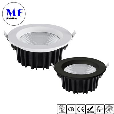 50W हाई पावर COB LED डाउनलाइट रिसेस्ड 100LM/W डिमेबल IP40 इनडोर CCT एडजस्टेबल एंटी ग्लेयर सीलिंग डाउन लाइट कमर्शियल लाइटिंग के लिए