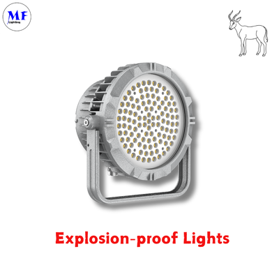 240W एलईडी विस्फोट प्रूफ बाढ़ प्रकाश Atex प्रमाणित IP66 Ik08 टिकाऊ गोल मजबूत 240W एलएनजी तेल गैस औद्योगिक समुद्री मंच खनन रासायनिक औद्योगिक